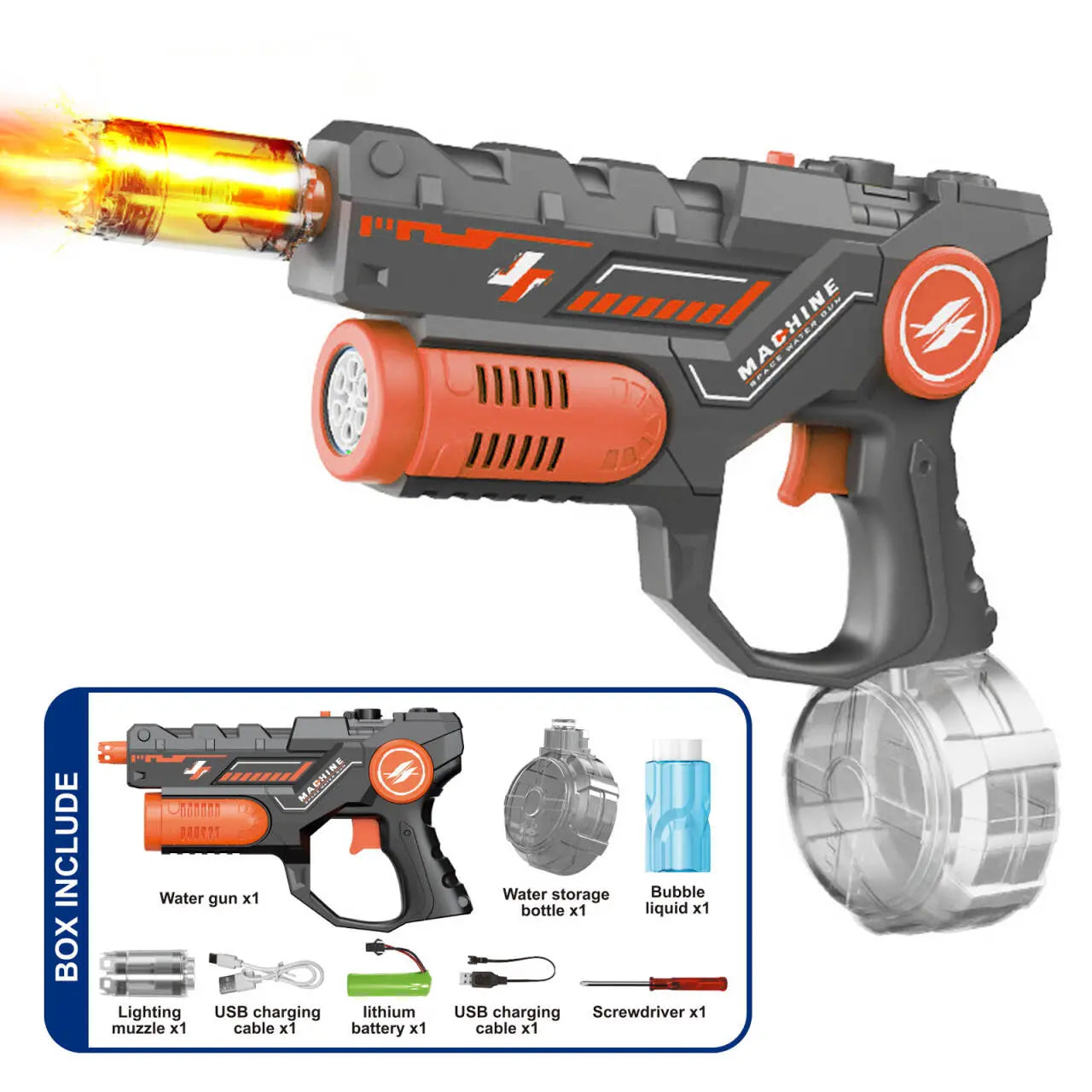 Ultimate Electric Water Guns for Kids and Adults - Automatic High-Power Water Blasters with Realistic Muzzle Flames for Pool and Beach Fun!