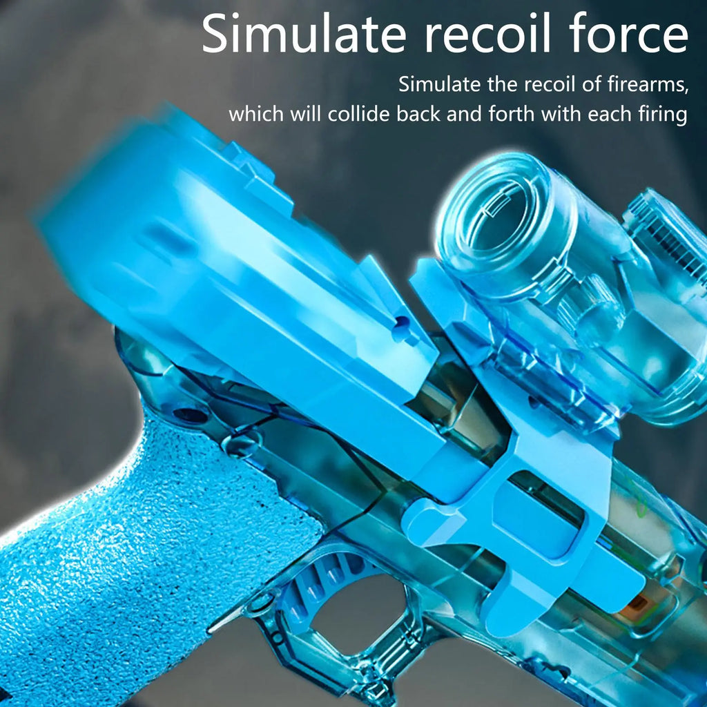 Ultimate Electric Water Guns for Kids and Adults - Automatic High-Power Water Blasters with Realistic Muzzle Flames for Pool and Beach Fun!