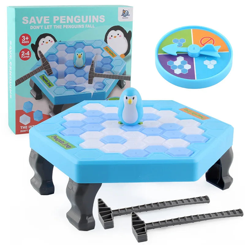 Exciting Penguin Breaking Ice Table Game - Perfect Parent-Child Interactive Puzzle for Family Fun and Birthday Celebrations!