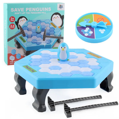 Exciting Penguin Breaking Ice Table Game - Perfect Parent-Child Interactive Puzzle for Family Fun and Birthday Celebrations!