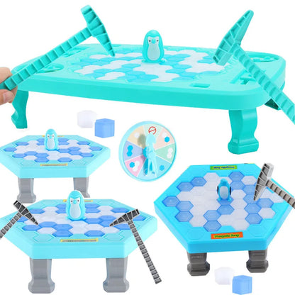 Exciting Penguin Breaking Ice Table Game - Perfect Parent-Child Interactive Puzzle for Family Fun and Birthday Celebrations!