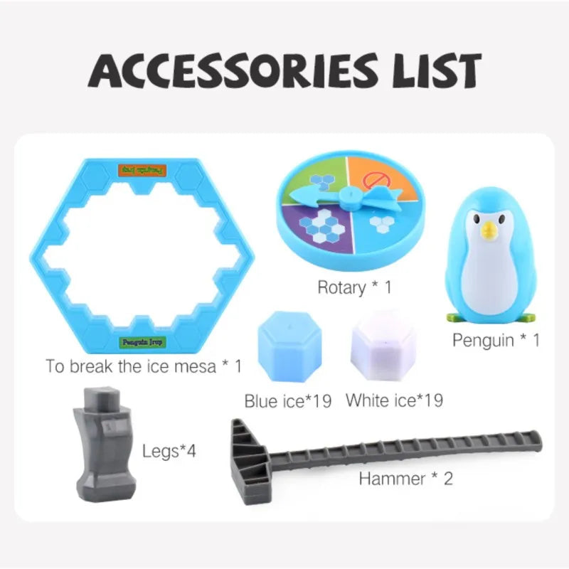 Exciting Penguin Breaking Ice Table Game - Perfect Parent-Child Interactive Puzzle for Family Fun and Birthday Celebrations!