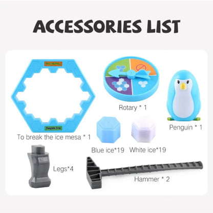 Exciting Penguin Breaking Ice Table Game - Perfect Parent-Child Interactive Puzzle for Family Fun and Birthday Celebrations!