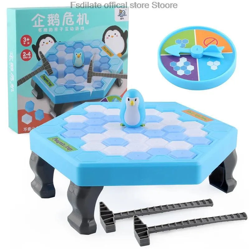 Exciting Penguin Breaking Ice Table Game - Perfect Parent-Child Interactive Puzzle for Family Fun and Birthday Celebrations!