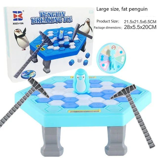 Exciting Penguin Breaking Ice Table Game - Perfect Parent-Child Interactive Puzzle for Family Fun and Birthday Celebrations!