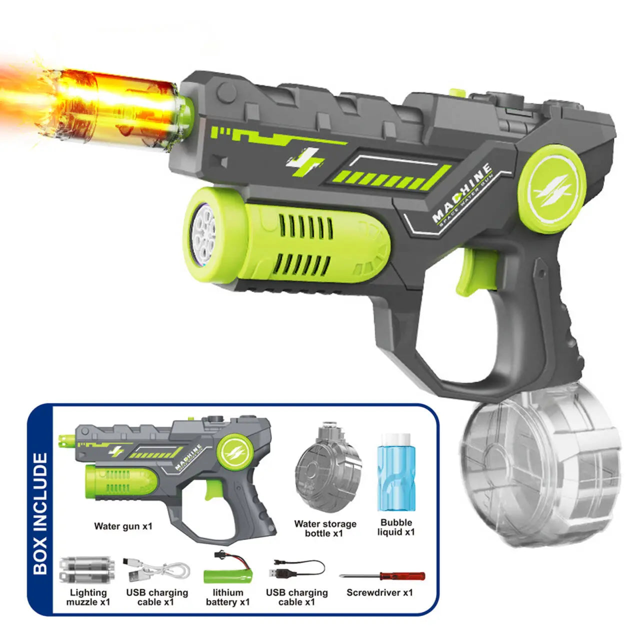 Ultimate Electric Water Guns for Kids and Adults - Automatic High-Power Water Blasters with Realistic Muzzle Flames for Pool and Beach Fun!